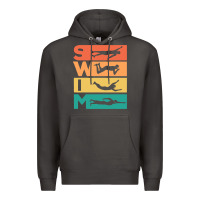 Smoke Retro Vintage Swimming Gift For Swimmers Premium Hoodie - longCreatives