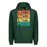 Sports Green Retro Vintage Swimming Gift For Swimmers Premium Hoodie - longCreatives