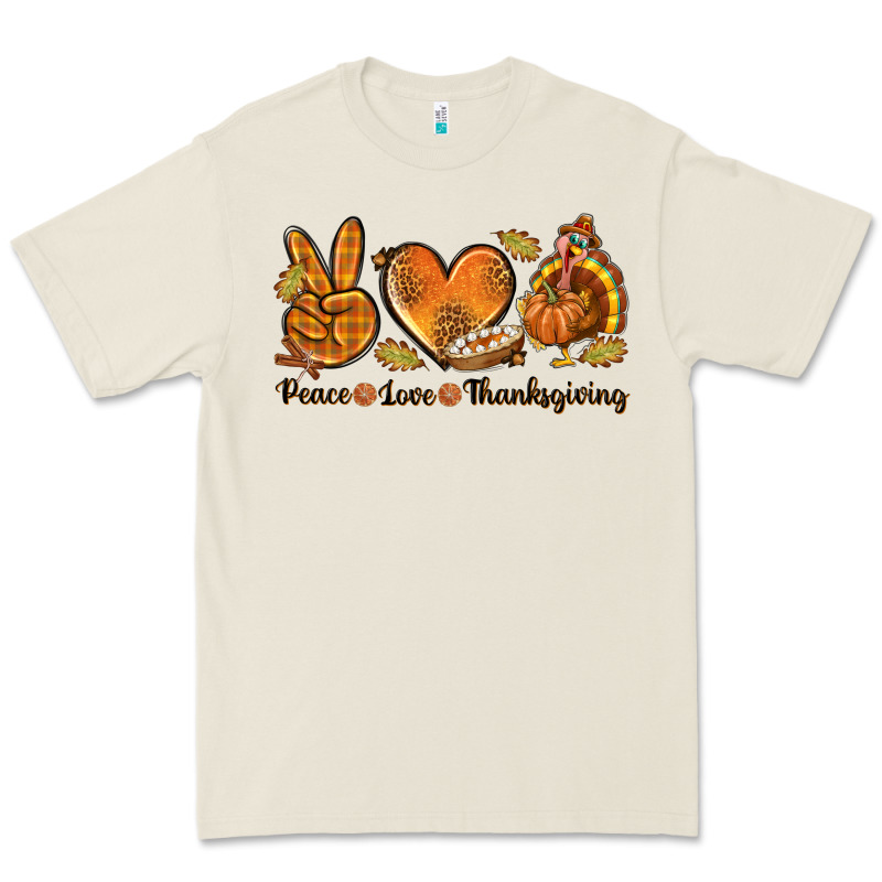 Peace Love Thanksgiving Premium Tee by texasbilliewilder | Teevron