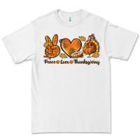 White Peace Love Thanksgiving Premium Tee - texasbilliewilder