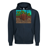 Navy custom cactus and sunflowers leopard turquoise Zipper Hoodie - Artiststas