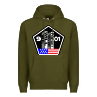 Army Green 9-11 We Will Never Forget Premium Hoodie - longCreatives