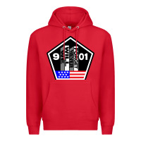 Red 9-11 We Will Never Forget Premium Hoodie - longCreatives
