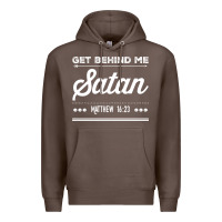 Coffee Get behind me Satan Matthew 1623 Quote Premium Hoodie - longCreatives