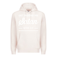Pale Pink Get behind me Satan Matthew 1623 Quote Premium Hoodie - longCreatives