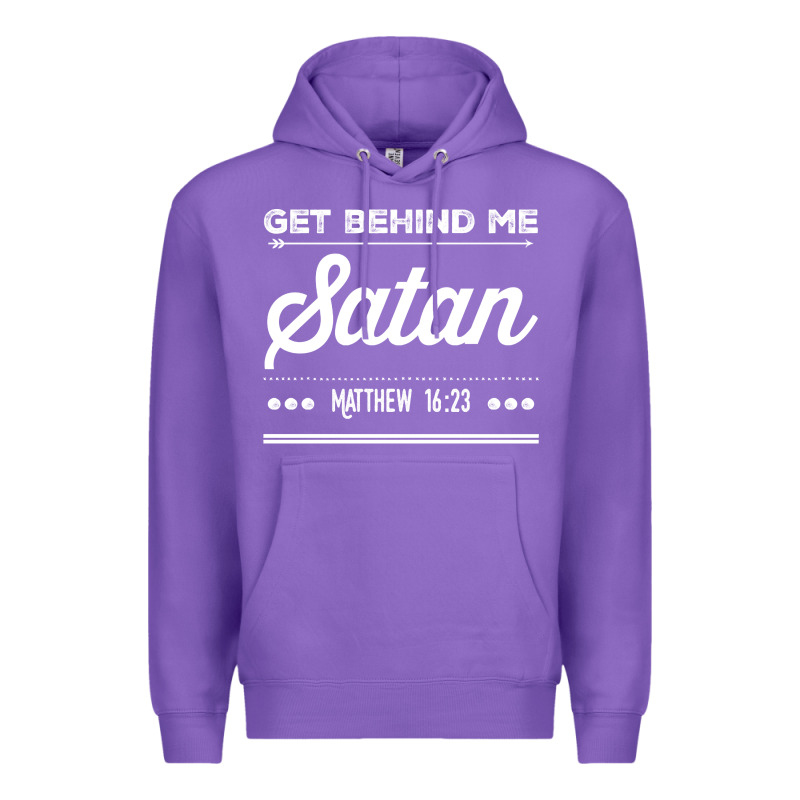 Get Behind Me Satan Matthew 1623 Quote Premium Hoodie by longCreatives | Teevron