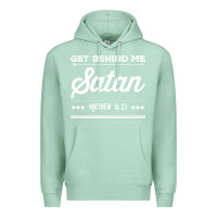 Seafoam Get behind me Satan Matthew 1623 Quote Premium Hoodie - longCreatives