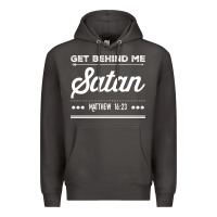Smoke Get behind me Satan Matthew 1623 Quote Premium Hoodie - longCreatives