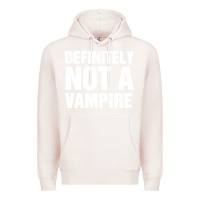Pale Pink Definitely Not A Vampire merch Premium Hoodie - longCreatives