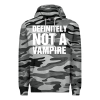 Slate Camo Definitely Not A Vampire merch Premium Hoodie - longCreatives