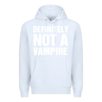 White Definitely Not A Vampire merch Premium Hoodie - longCreatives