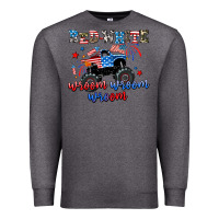 Charcoal Heather red white wroom wroom wroom Premium Sweatshirt - AdoDesignShop