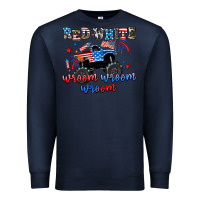 Navy red white wroom wroom wroom Premium Sweatshirt - AdoDesignShop