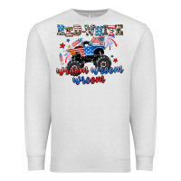Oatmeal Heather red white wroom wroom wroom Premium Sweatshirt - AdoDesignShop