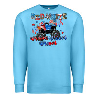 Ocean Blue red white wroom wroom wroom Premium Sweatshirt - AdoDesignShop