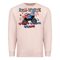 Pale Pink red white wroom wroom wroom Premium Sweatshirt - AdoDesignShop