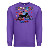 Purple red white wroom wroom wroom Premium Sweatshirt - AdoDesignShop