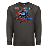 Smoke red white wroom wroom wroom Premium Sweatshirt - AdoDesignShop