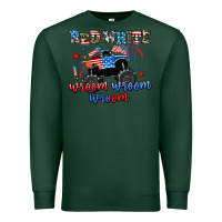 Sports Green red white wroom wroom wroom Premium Sweatshirt - AdoDesignShop