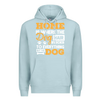 Blue Mist dog t  shirt home is where the dog hair stick funny  gift t  shirt Premium Hoodie - longCreatives