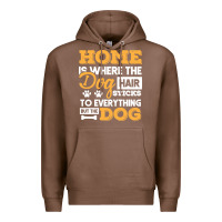 Chestnut dog t  shirt home is where the dog hair stick funny  gift t  shirt Premium Hoodie - longCreatives