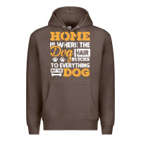 Coffee dog t  shirt home is where the dog hair stick funny  gift t  shirt Premium Hoodie - longCreatives