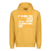 Mustard dog t  shirt home is where the dog hair stick funny  gift t  shirt Premium Hoodie - longCreatives