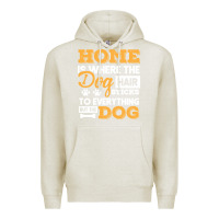 Oatmeal Heather dog t  shirt home is where the dog hair stick funny  gift t  shirt Premium Hoodie - longCreatives