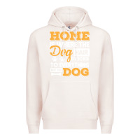 Pale Pink dog t  shirt home is where the dog hair stick funny  gift t  shirt Premium Hoodie - longCreatives