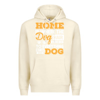 Dog T  Shirt Home Is Where The Dog Hair Stick Funny  Gift T  Shirt Premium Hoodie | Teevron