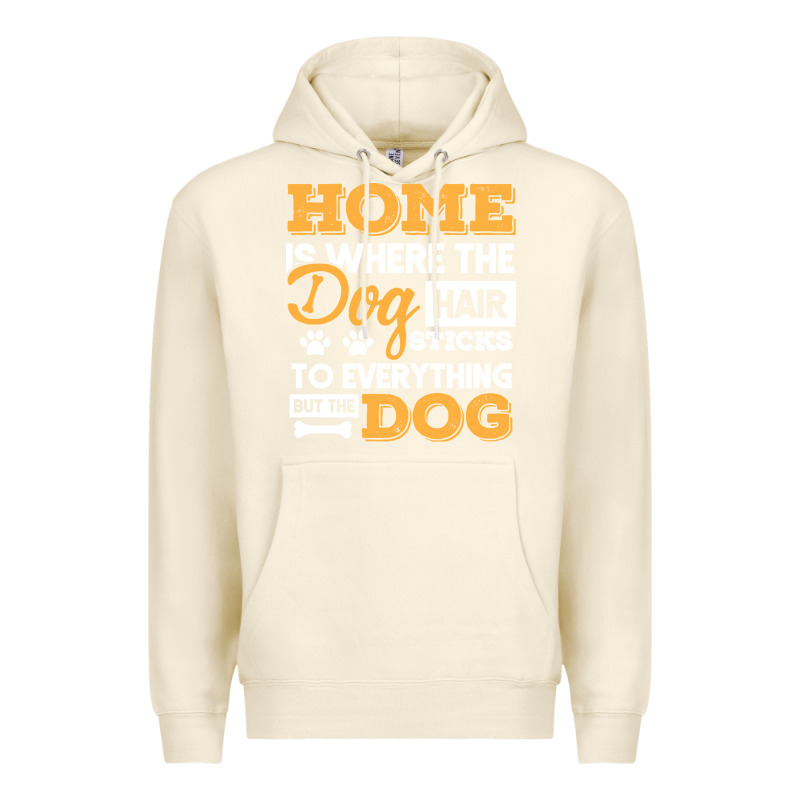 Dog T  Shirt Home Is Where The Dog Hair Stick Funny  Gift T  Shirt Premium Hoodie by longCreatives | Teevron
