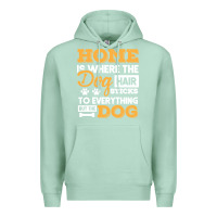 Seafoam dog t  shirt home is where the dog hair stick funny  gift t  shirt Premium Hoodie - longCreatives