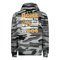 Slate Camo dog t  shirt home is where the dog hair stick funny  gift t  shirt Premium Hoodie - longCreatives