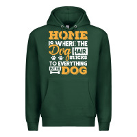 Sports Green dog t  shirt home is where the dog hair stick funny  gift t  shirt Premium Hoodie - longCreatives