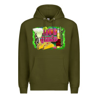 Army Green Lets Fiesta Premium Hoodie - CowhideDigitalArt