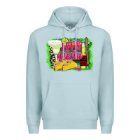 Blue Mist Lets Fiesta Premium Hoodie - CowhideDigitalArt