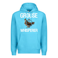 Ocean Blue Ruffed Grouse Hunting Bird Spruce Grouse Premium Hoodie - longCreatives