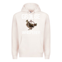 Pale Pink Ruffed Grouse Hunting Bird Spruce Grouse Premium Hoodie - longCreatives