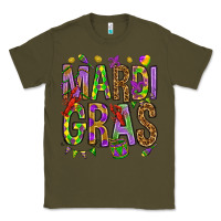 Army Green Mardi Gras Classic Tee - HowdyJamesFarm