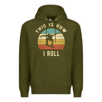 Army Green Skater - This Is How I Roll Retro Skateboard Gift Premium Hoodie - longCreatives