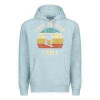 Blue Mist Skater - This Is How I Roll Retro Skateboard Gift Premium Hoodie - longCreatives