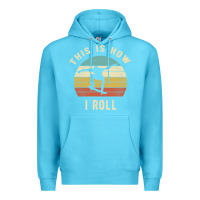 Ocean Blue Skater - This Is How I Roll Retro Skateboard Gift Premium Hoodie - longCreatives