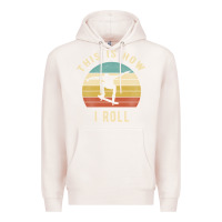 Pale Pink Skater - This Is How I Roll Retro Skateboard Gift Premium Hoodie - longCreatives