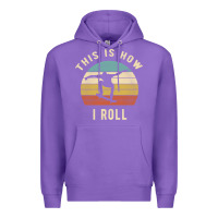 Purple Skater - This Is How I Roll Retro Skateboard Gift Premium Hoodie - longCreatives