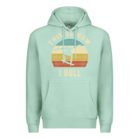 Seafoam Skater - This Is How I Roll Retro Skateboard Gift Premium Hoodie - longCreatives