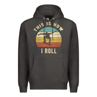 Smoke Skater - This Is How I Roll Retro Skateboard Gift Premium Hoodie - longCreatives