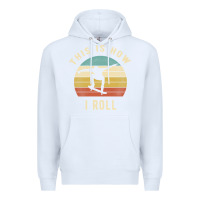 White Skater - This Is How I Roll Retro Skateboard Gift Premium Hoodie - longCreatives