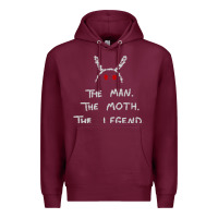 Burgundy The Man The Moth The Legend Mothman Premium Hoodie - longCreatives