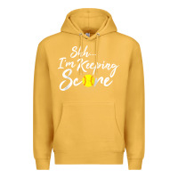Mustard Scorekeeper Softball Team Scorebook Keeper Raglan Baseball Premium Hoodie - longCreatives
