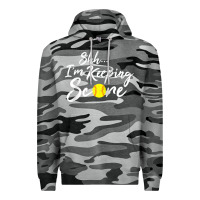 Slate Camo Scorekeeper Softball Team Scorebook Keeper Raglan Baseball Premium Hoodie - longCreatives